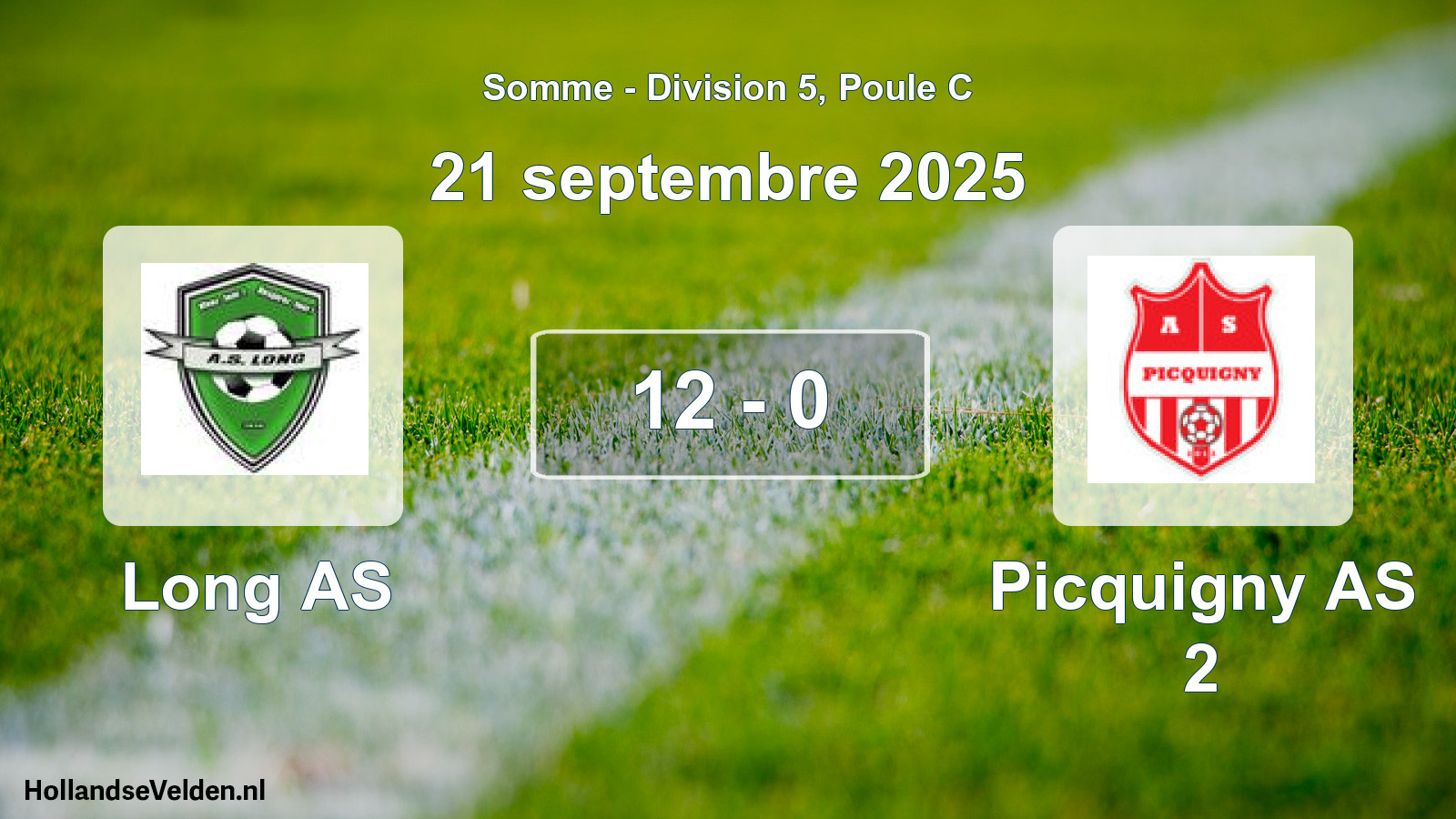 Match joué: Long AS - Picquigny AS 2 12 - 0 (21 septembre 2025)
