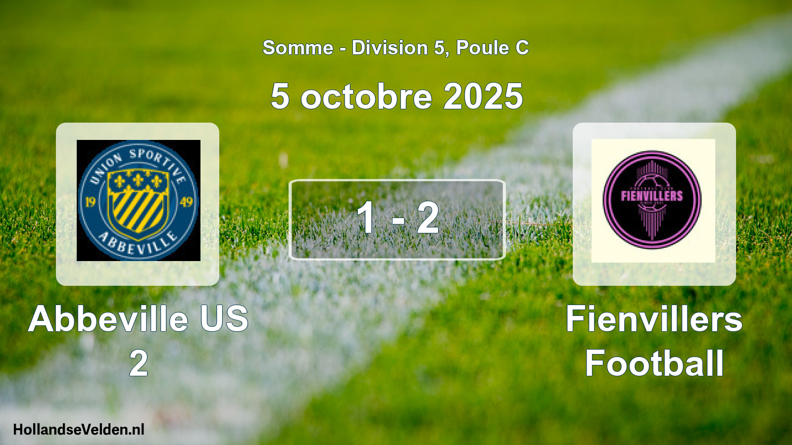 Total number of matches played: Abbeville US 2 - Fienvillers Football 1 - 2 (5 October 2025)