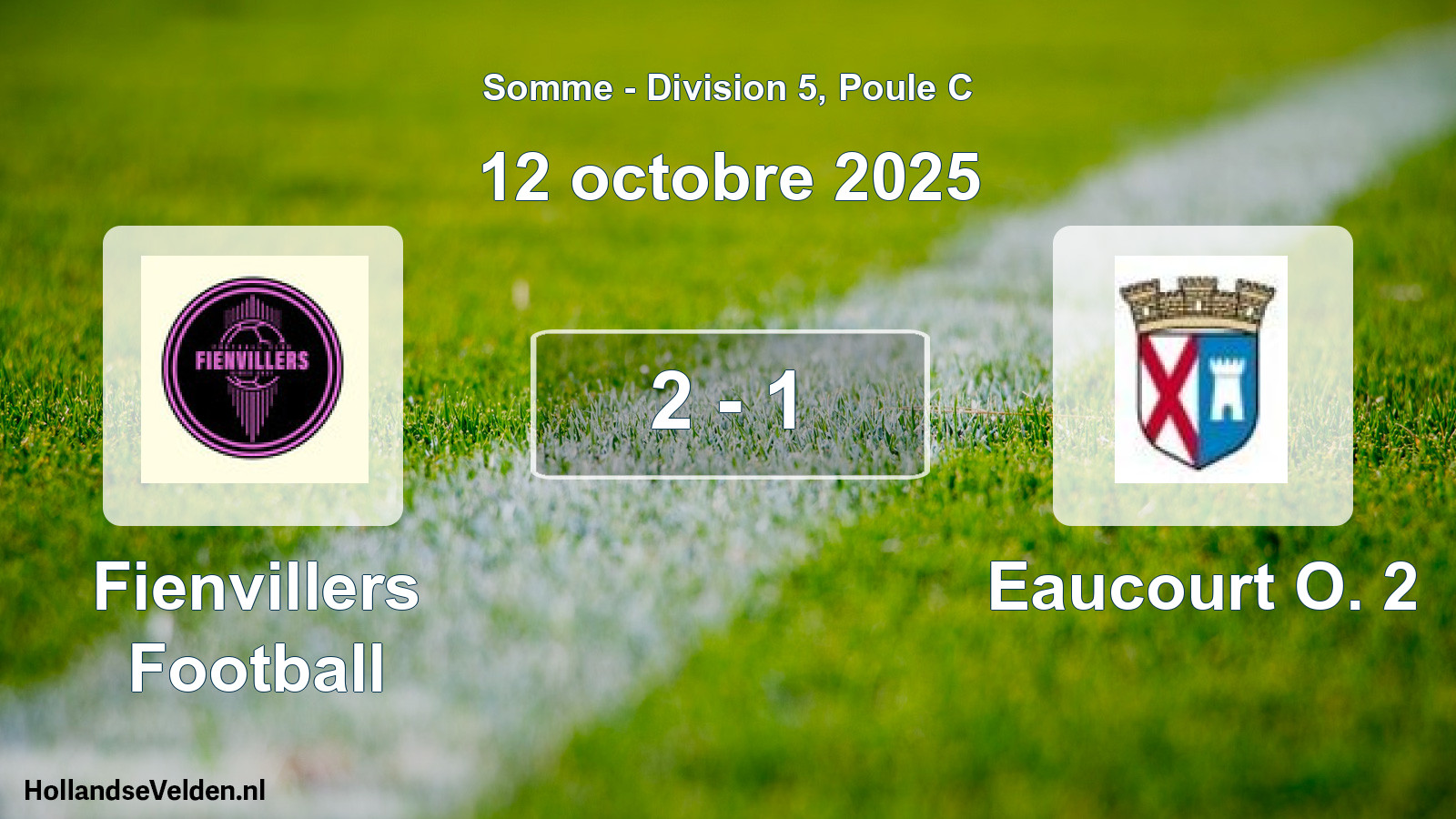 Match joué: Fienvillers Football - Eaucourt O. 2 2 - 1 (12 octobre 2025)