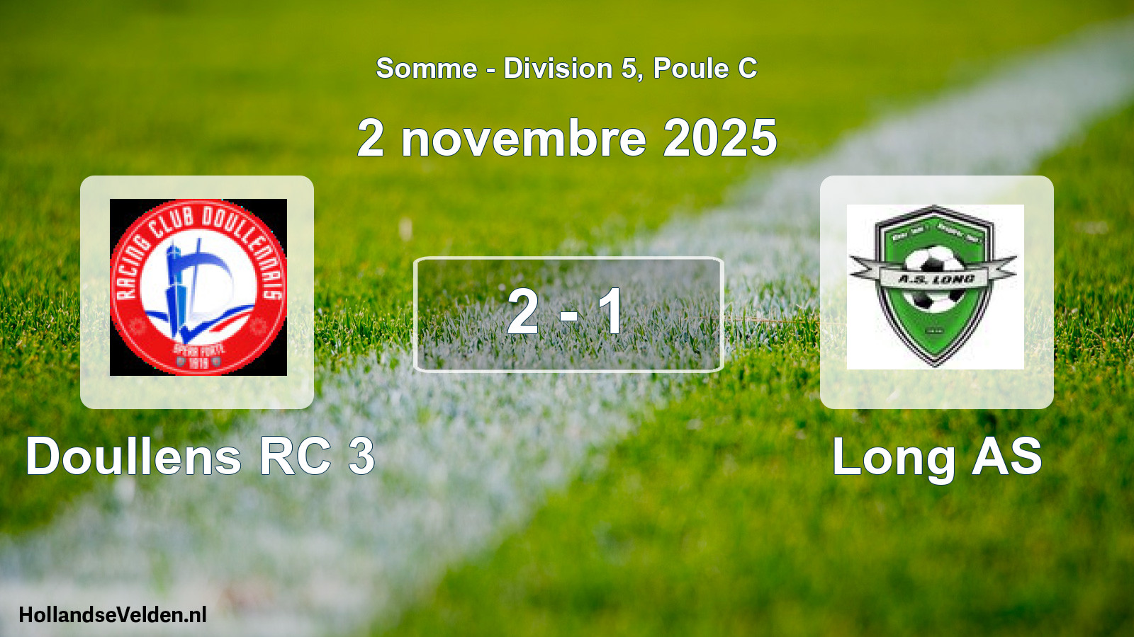 Match joué: Doullens RC 3 - Long AS 2 - 1 (2 novembre 2025)