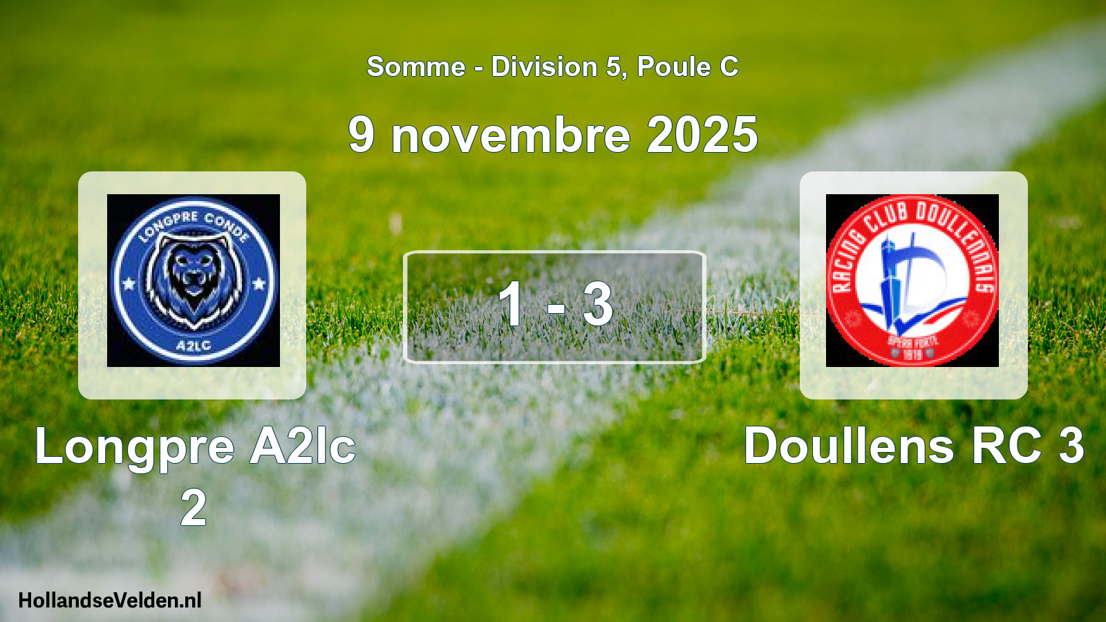 Match joué: Longpre A2lc 2 - Doullens RC 3 1 - 3 (9 novembre 2025)