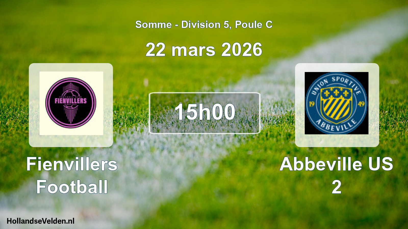 Scheduled Match: Fienvillers Football - Abbeville US 2 (22 March 2026)