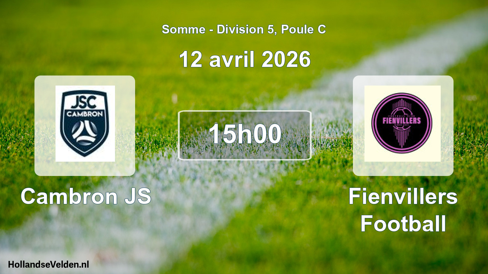 Match programmé: Cambron JS - Fienvillers Football (12 avril 2026)