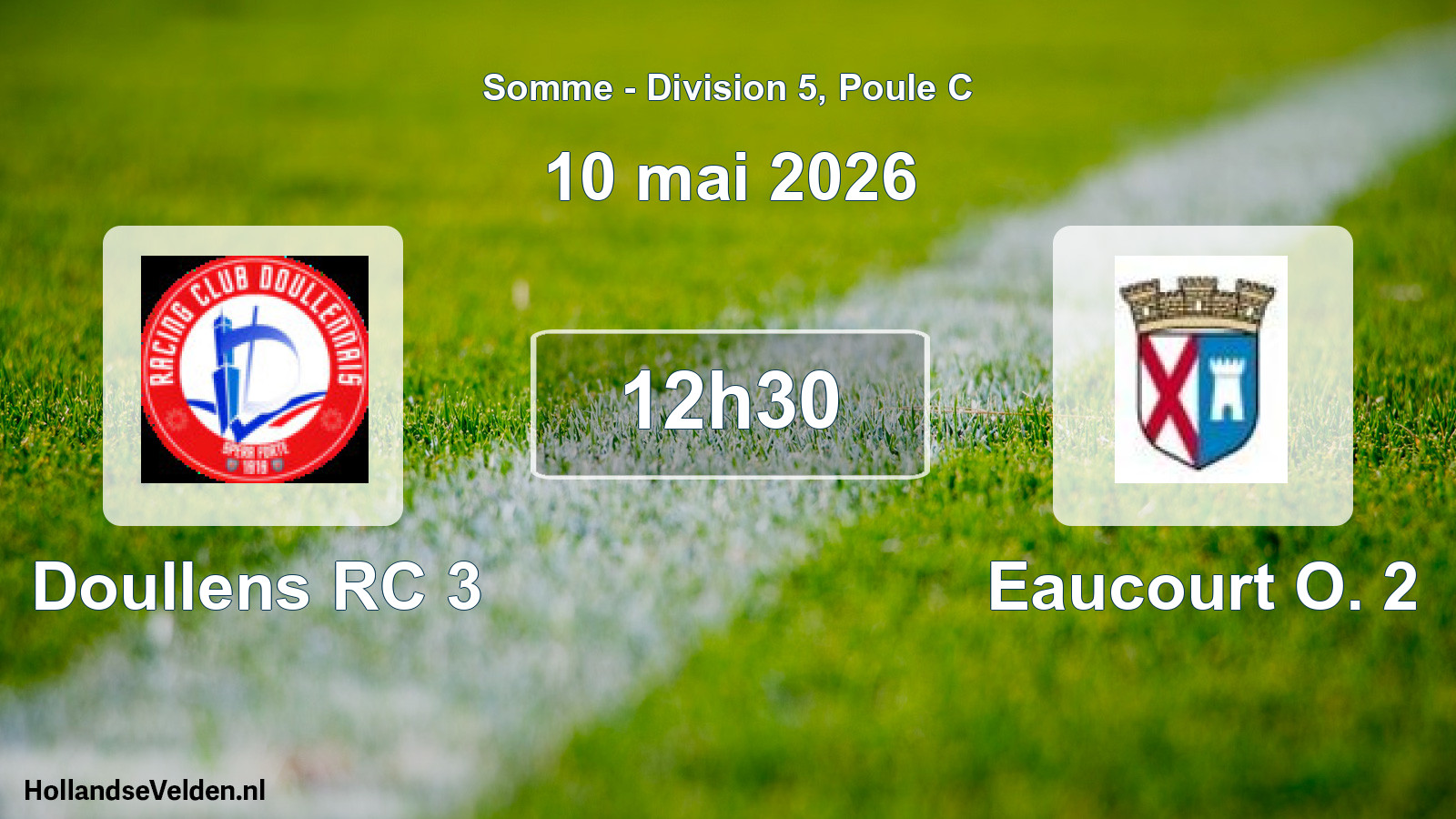 Match programmé: Doullens RC 3 - Eaucourt O. 2 (10 mai 2026)