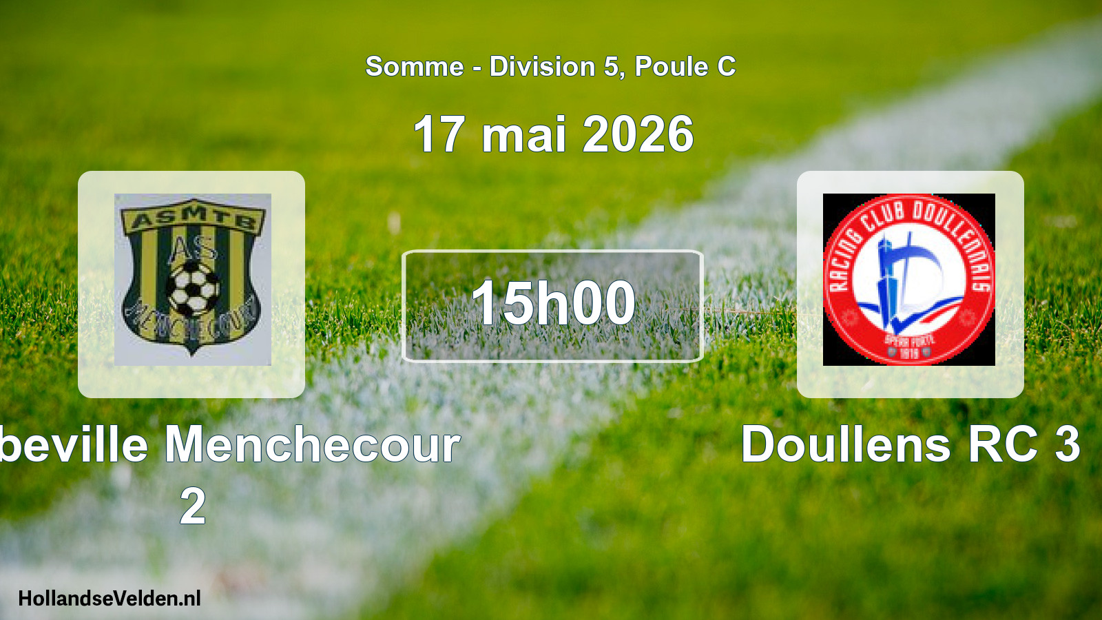 Geplande wedstrijd: Abbeville Menchecour 2 - Doullens RC 3 (17 mei 2026)