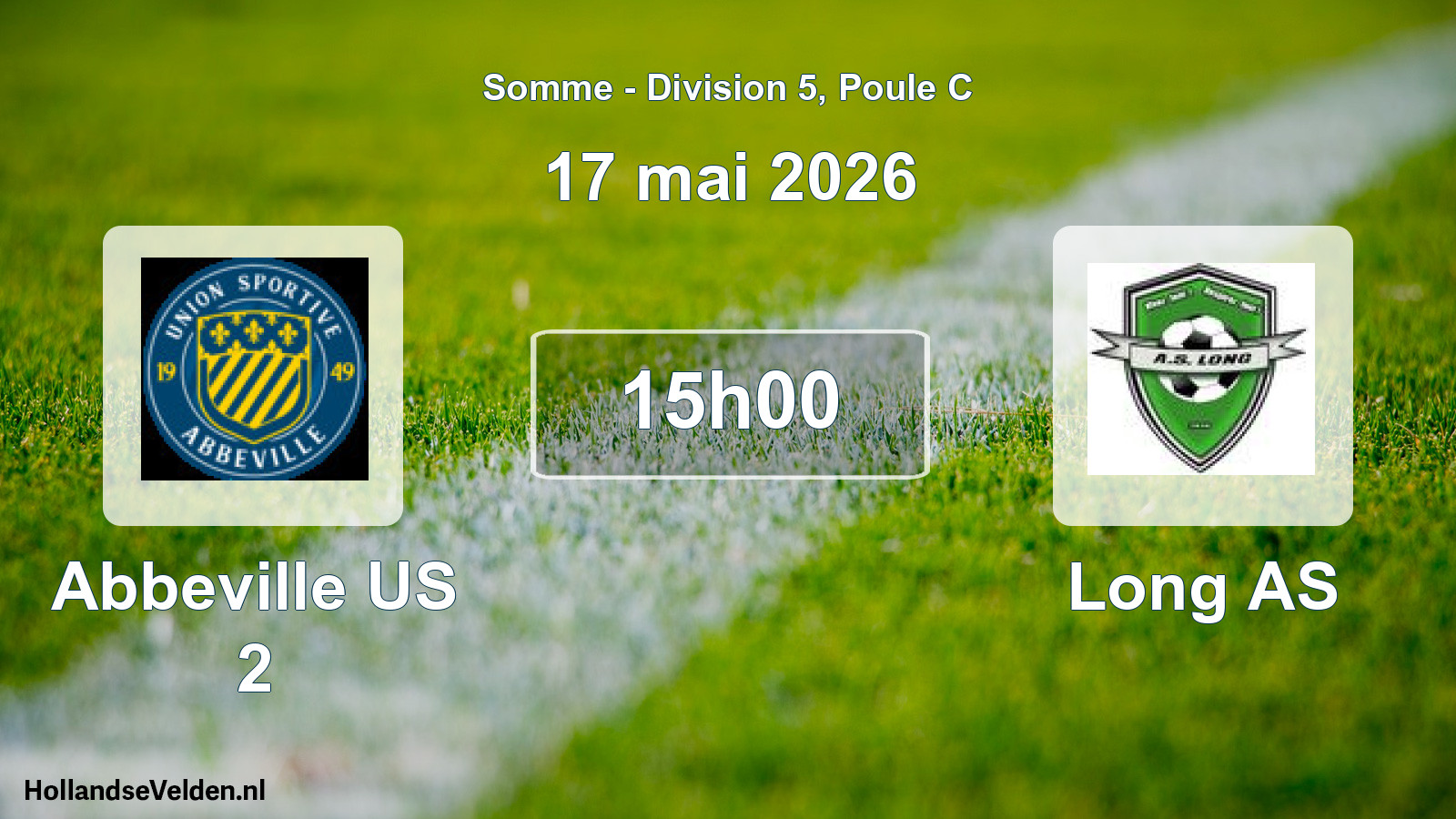 Geplande wedstrijd: Abbeville US 2 - Long AS (17 mei 2026)