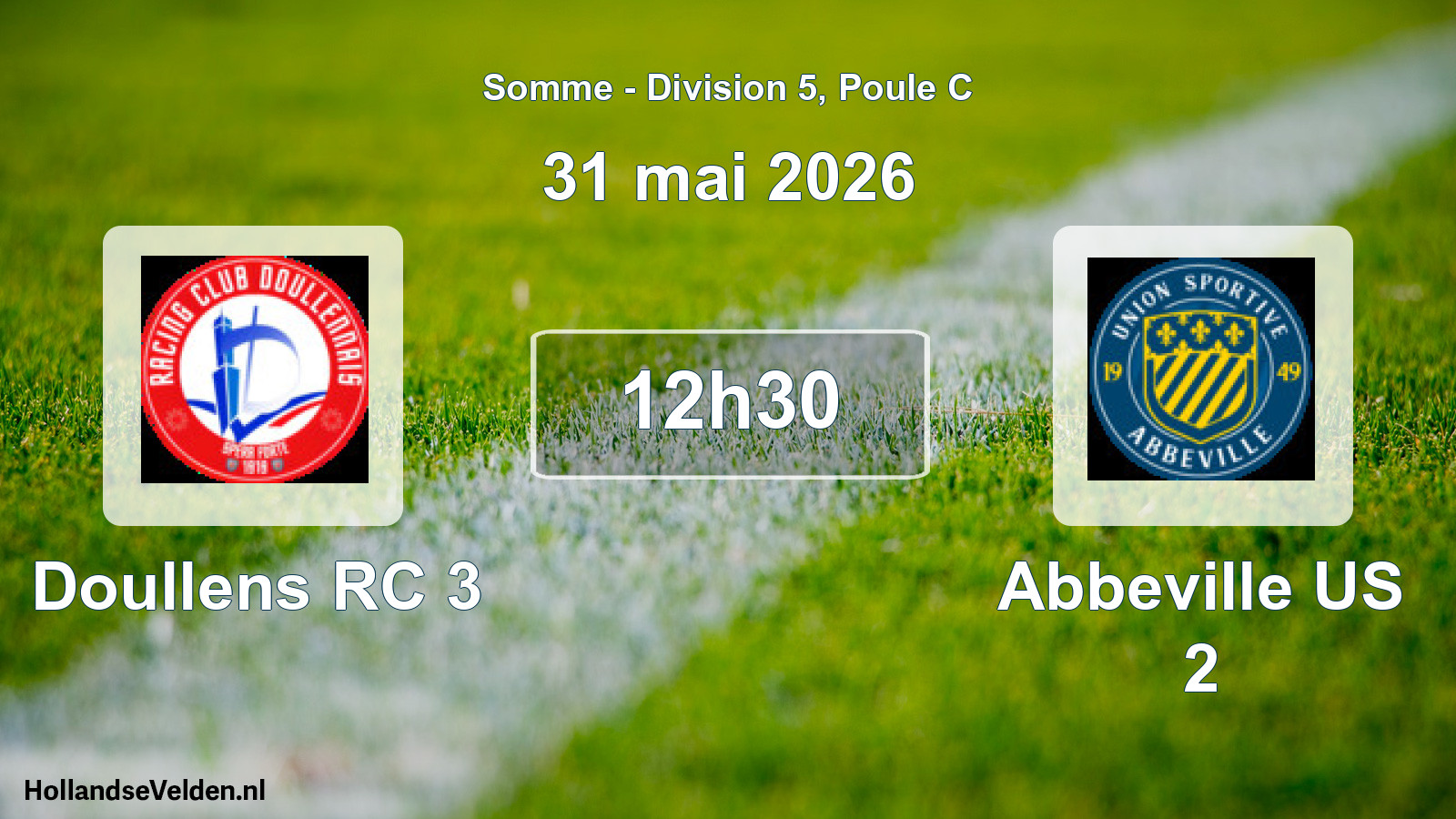 Match programmé: Doullens RC 3 - Abbeville US 2 (31 mai 2026)