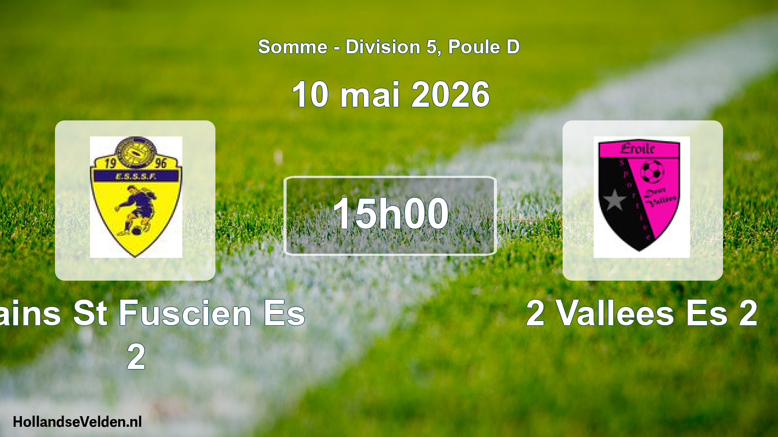 Match programmé: Sains St Fuscien Es 2 - 2 Vallees Es 2 (10 mai 2026)