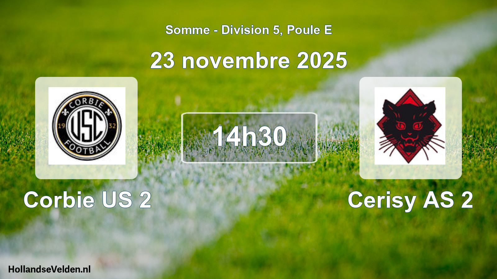 Geplande wedstrijd: Corbie US 2 - Cerisy AS 2 (23 november 2025)
