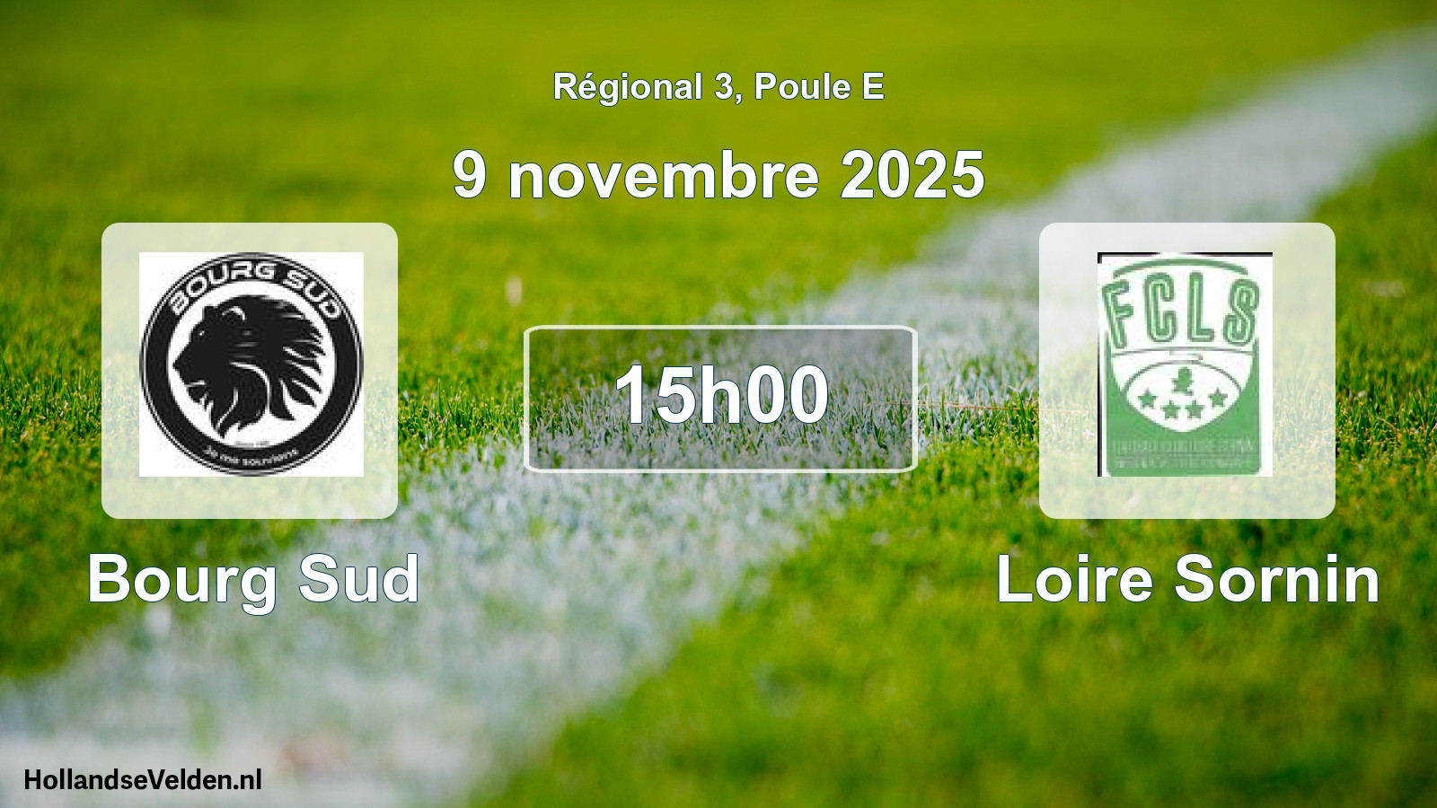 Geplande wedstrijd: Bourg Sud - Loire Sornin (9 november 2025)