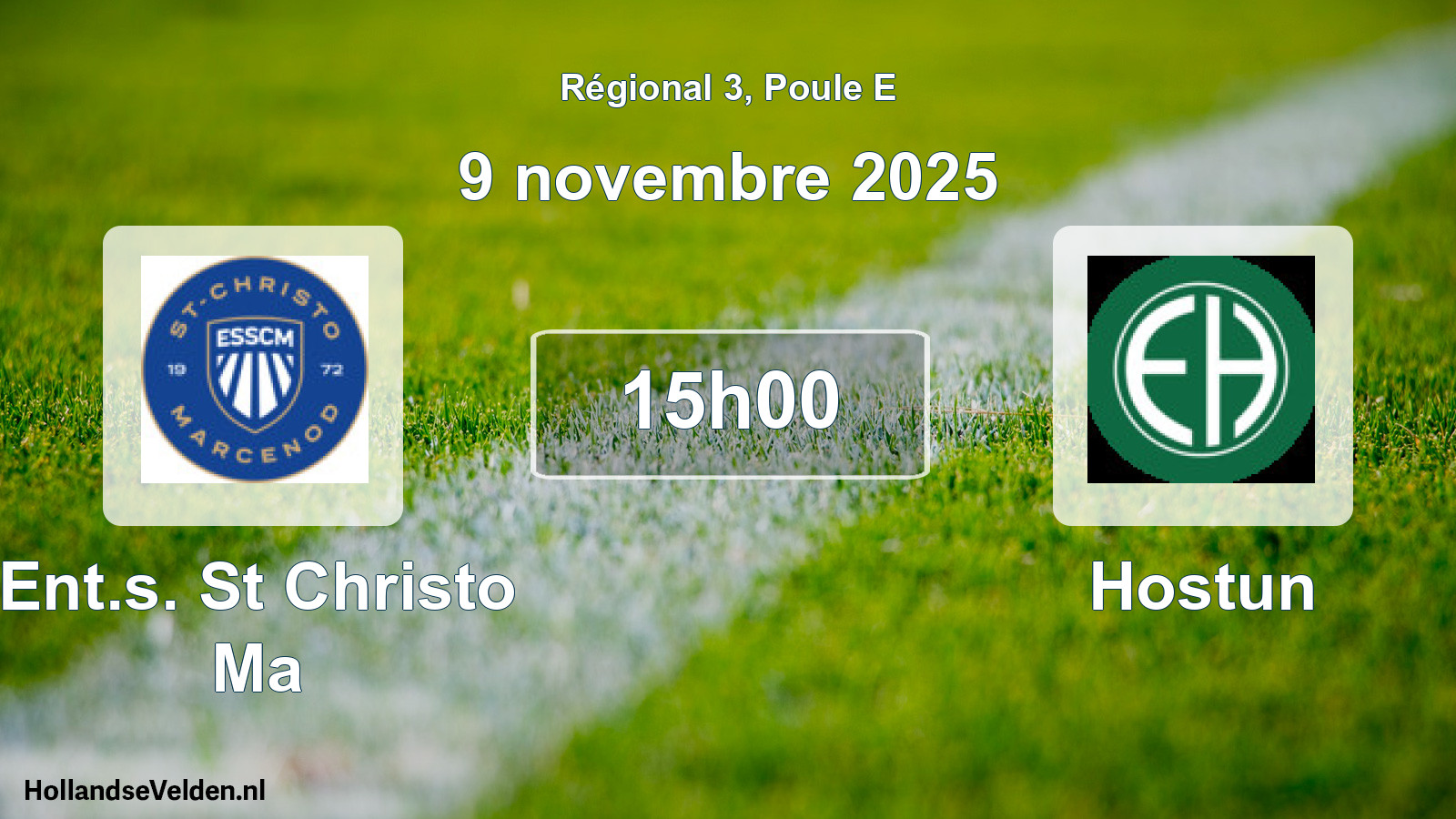 Geplande wedstrijd: Ent.s. St Christo Ma - Hostun (9 novembre 2025)