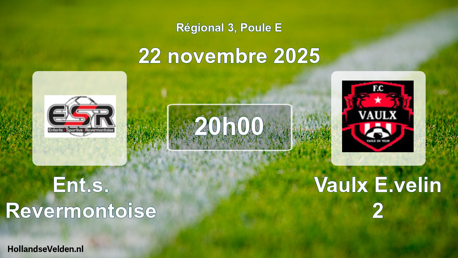 Scheduled Match: Ent.s. Revermontoise - Vaulx E.velin 2 (22 November 2025)