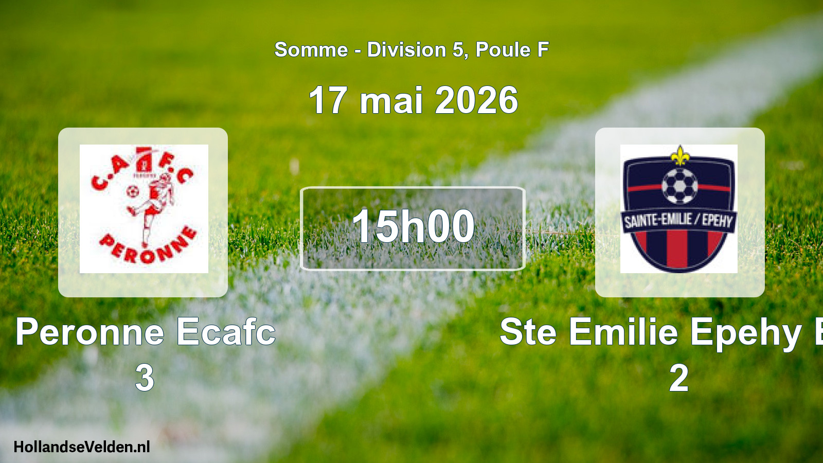 Geplande wedstrijd: Peronne Ecafc 3 - Ste Emilie Epehy Es 2 (17 mei 2026)