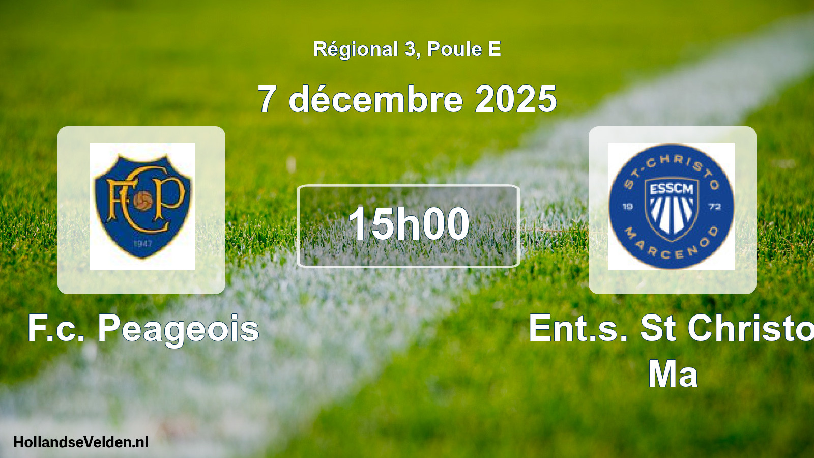 Scheduled Match: F.c. Peageois - Ent.s. St Christo Ma (7 December 2025)