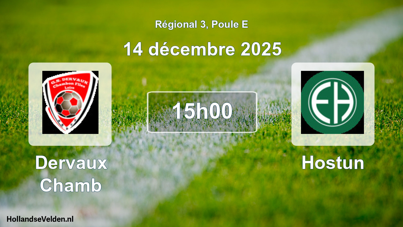 Geplande wedstrijd: Dervaux Chamb - Hostun (14 décembre 2025)