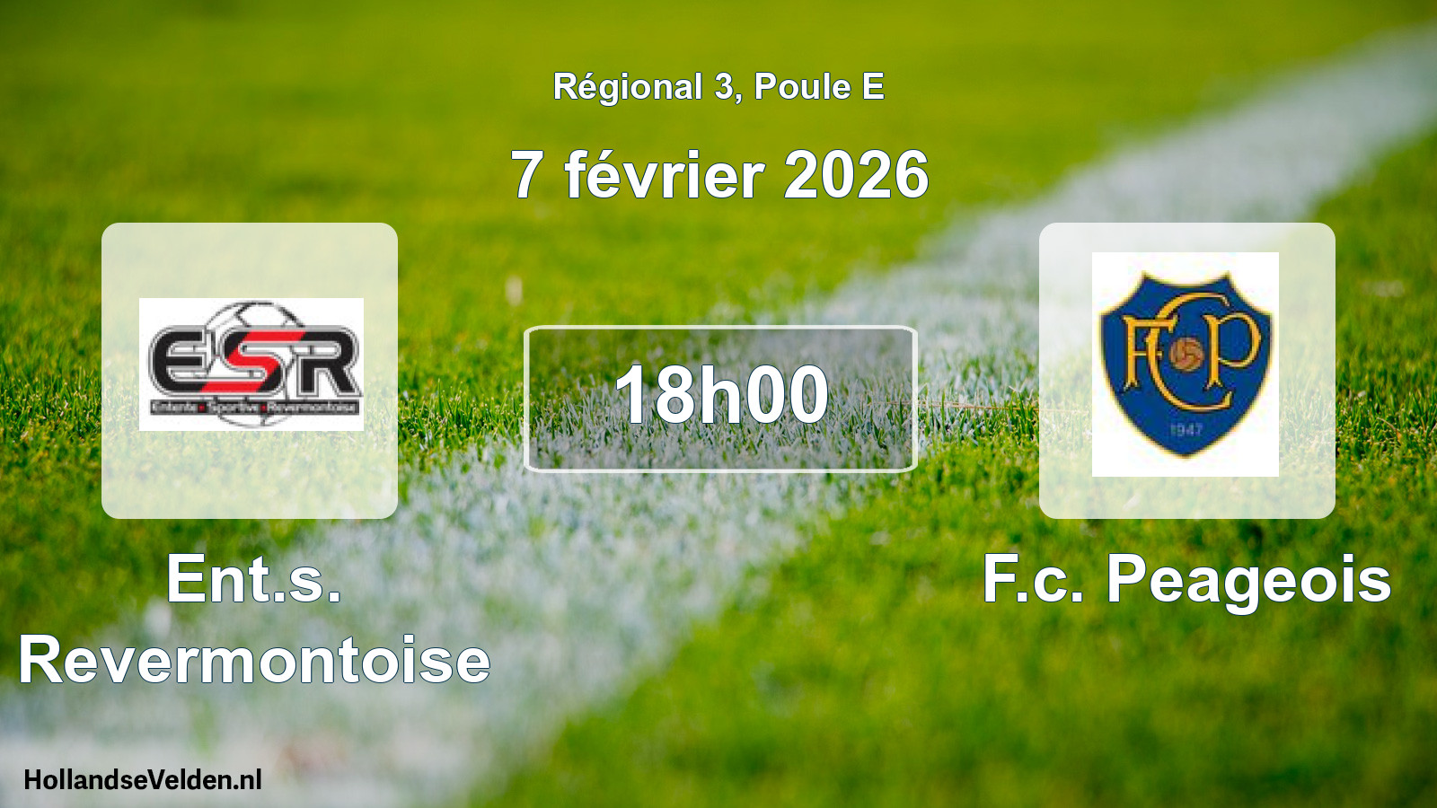 Scheduled Match: Ent.s. Revermontoise - F.c. Peageois (7 February 2026)