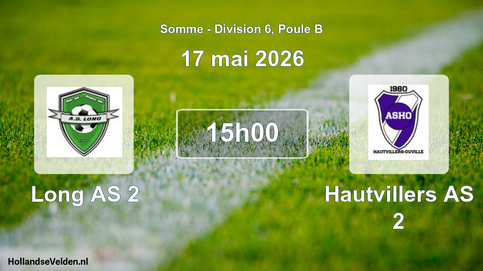Geplande wedstrijd: Long AS 2 - Hautvillers AS 2 (17 mei 2026)
