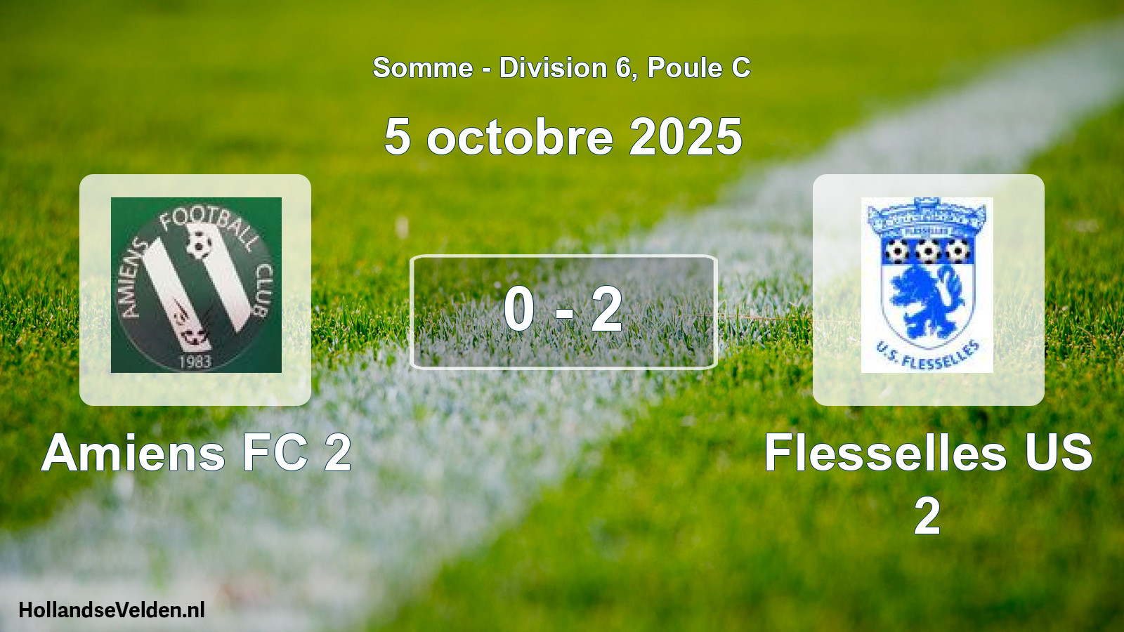 Total number of matches played: Amiens FC 2 - Flesselles US 2 0 - 2 (5 October 2025)