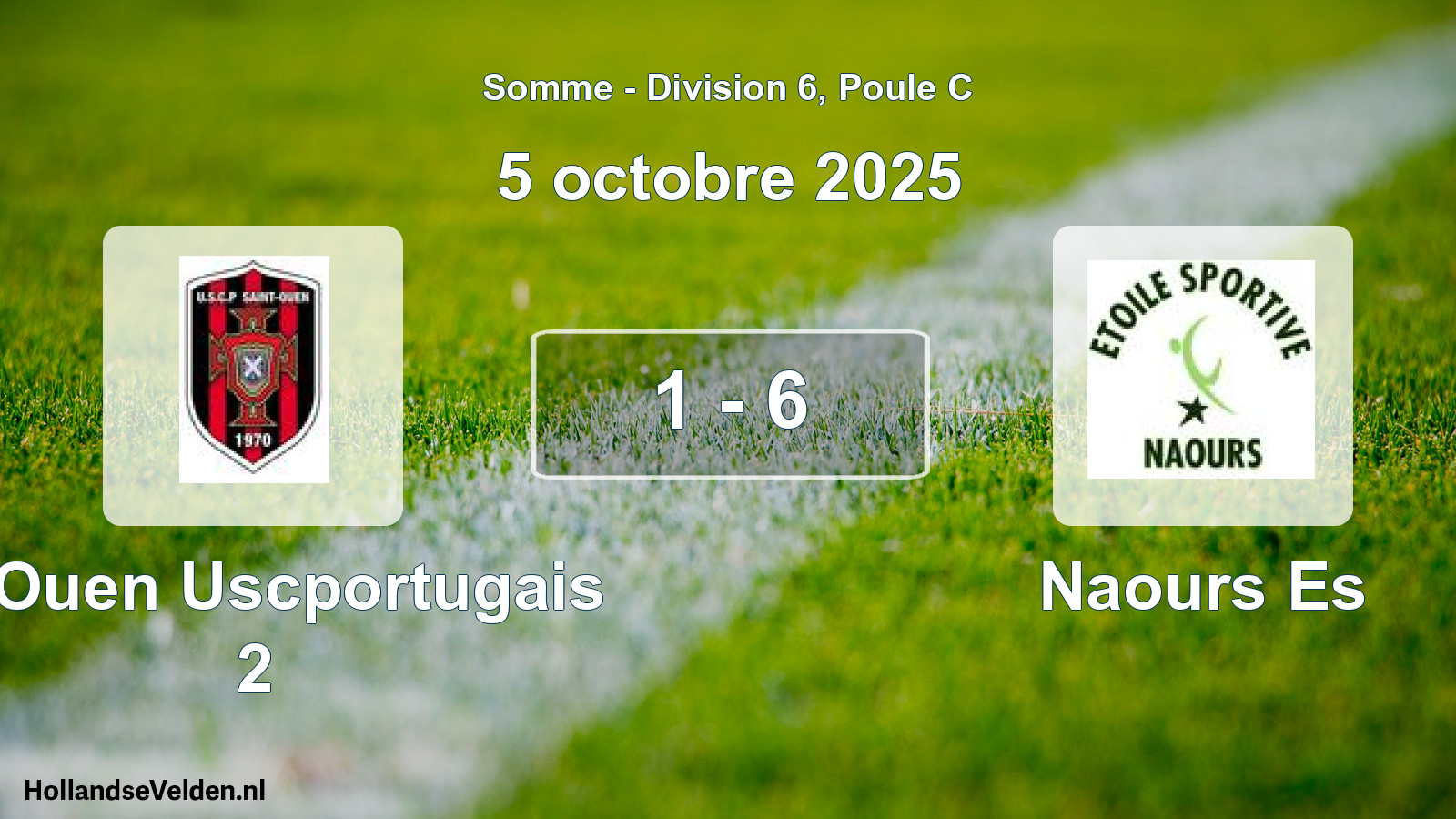 Match joué: St Ouen Uscportugais 2 - Naours Es 1 - 6 (5 octobre 2025)