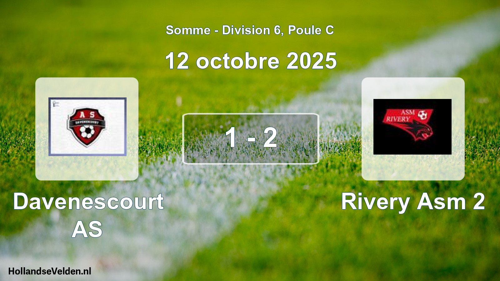 Total number of matches played: Davenescourt AS - Rivery Asm 2 1 - 2 (12 October 2025)