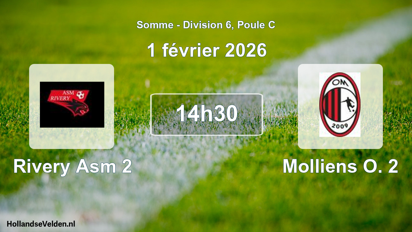 Match programmé: Rivery Asm 2 - Molliens O. 2 (1 février 2026)