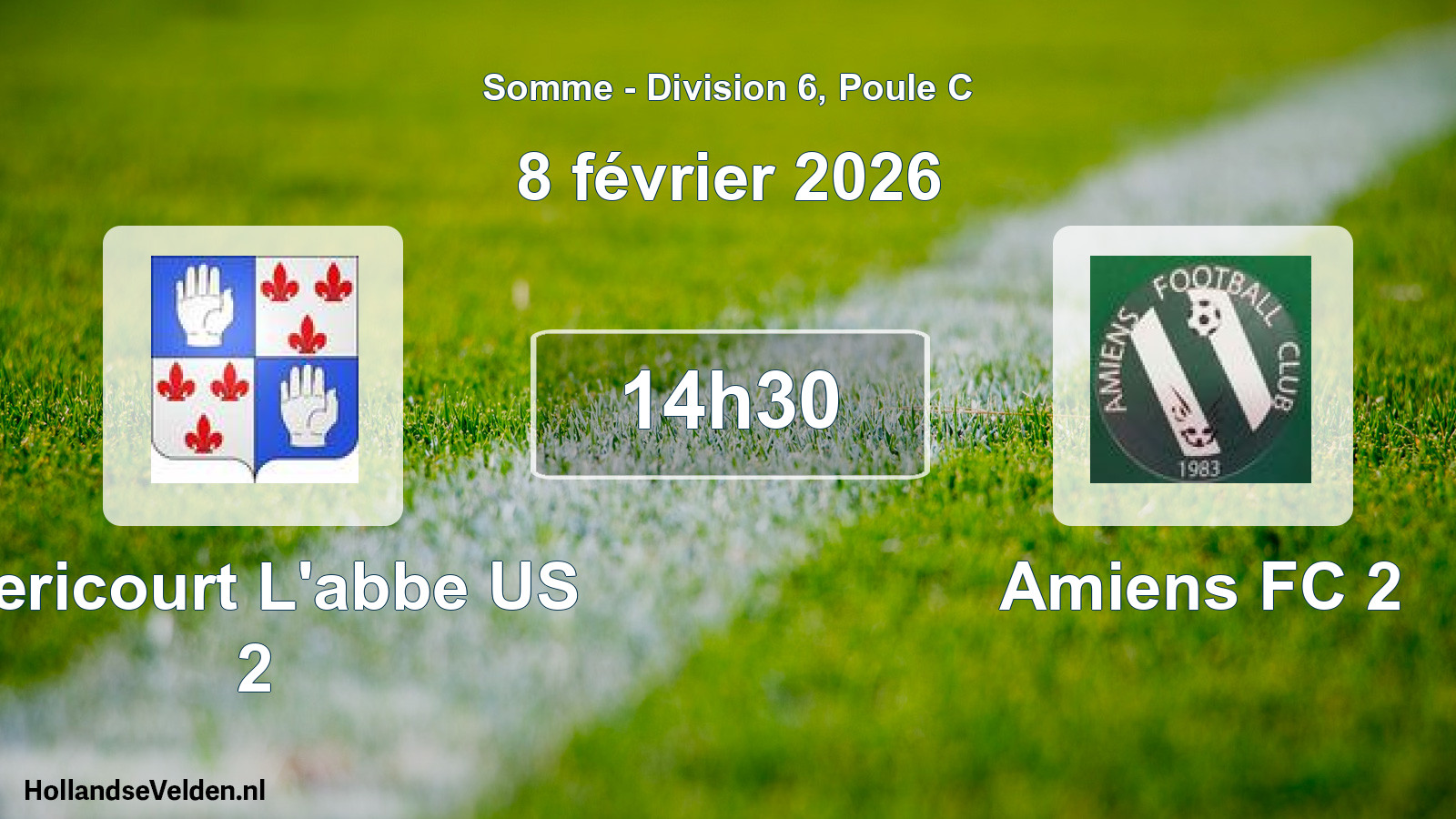 Scheduled Match: Mericourt L'abbe US 2 - Amiens FC 2 (8 February 2026)