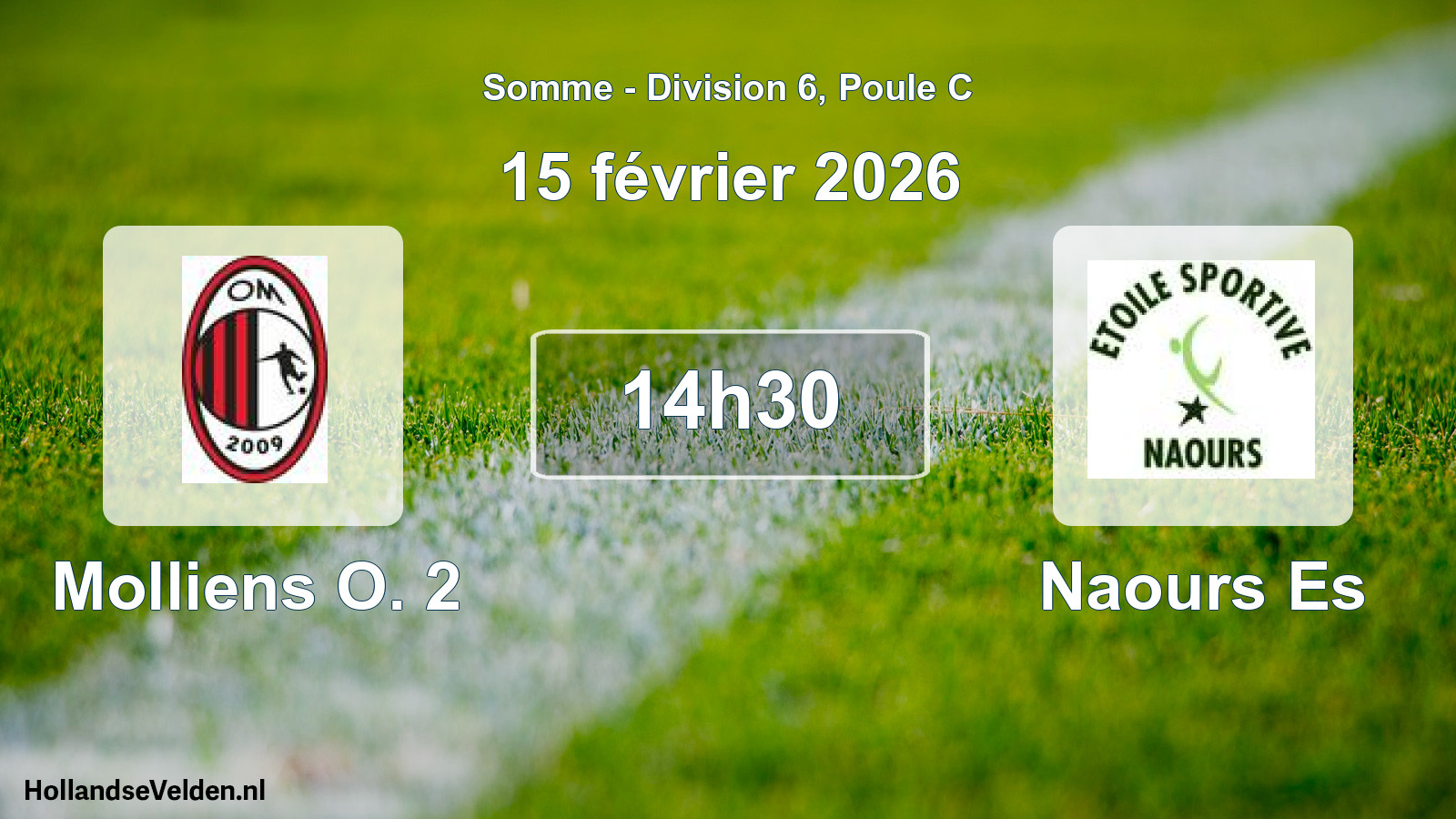 Match programmé: Molliens O. 2 - Naours Es (15 février 2026)