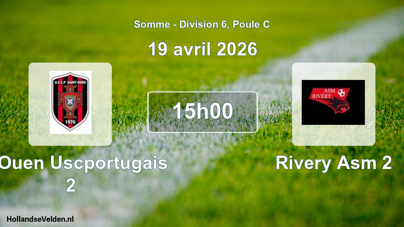 Scheduled Match: St Ouen Uscportugais 2 - Rivery Asm 2 (19 April 2026)