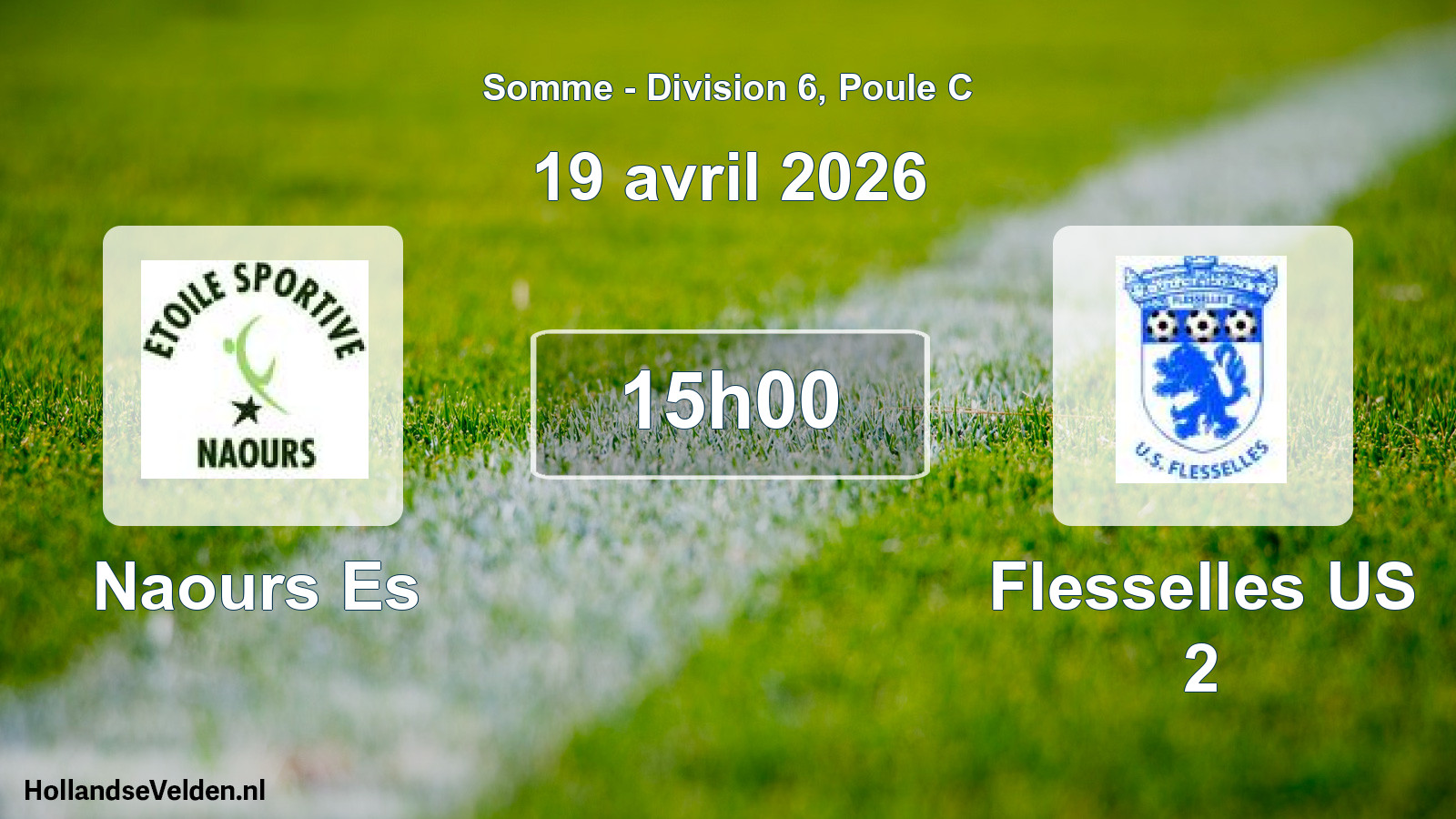 Match programmé: Naours Es - Flesselles US 2 (19 avril 2026)