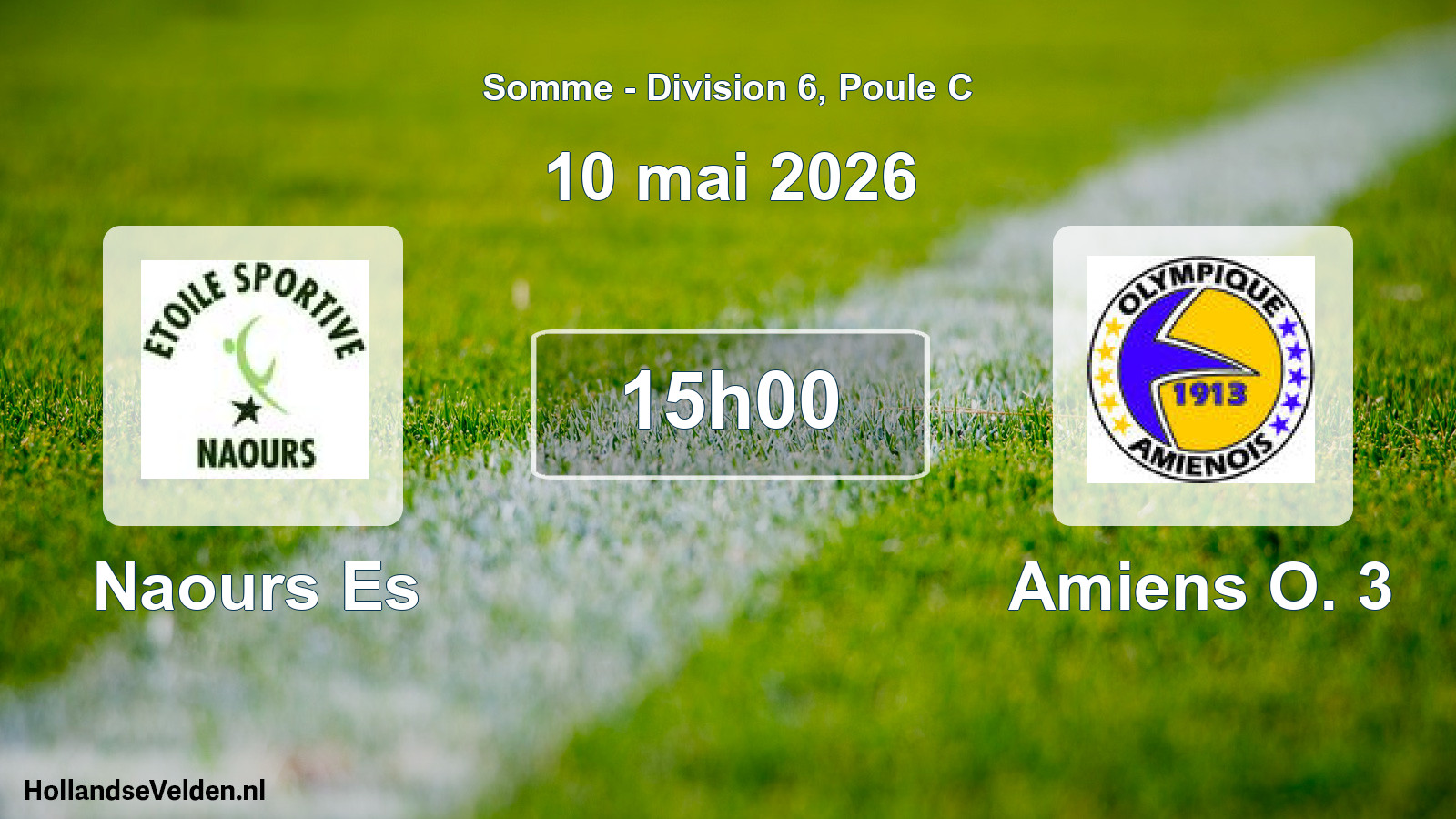 Match programmé: Naours Es - Amiens O. 3 (10 mai 2026)