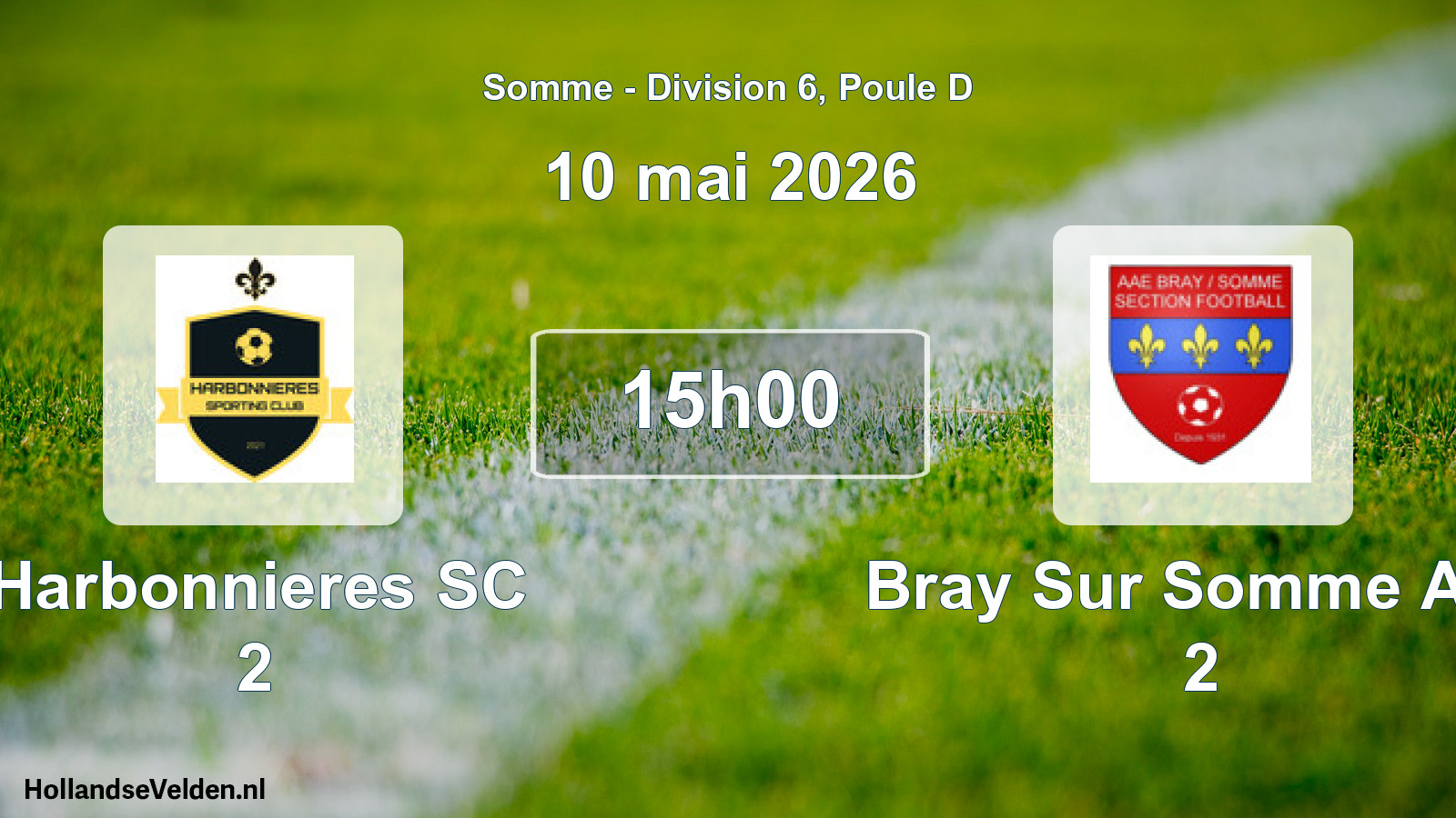 Geplande wedstrijd: Harbonnieres SC 2 - Bray Sur Somme Aae 2 (10 mei 2026)