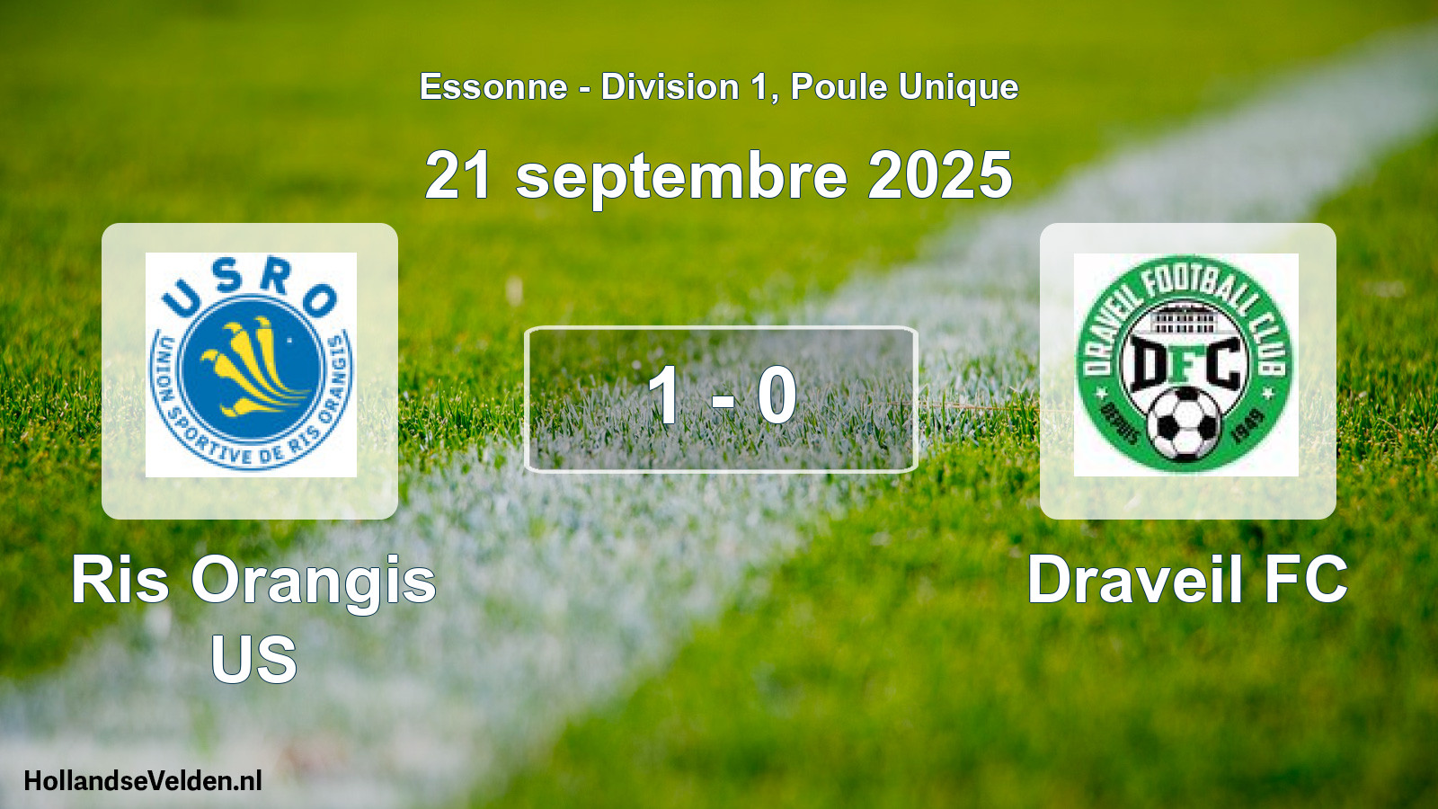Total number of matches played: Ris Orangis US - Draveil FC 1 - 0 (21 September 2025)