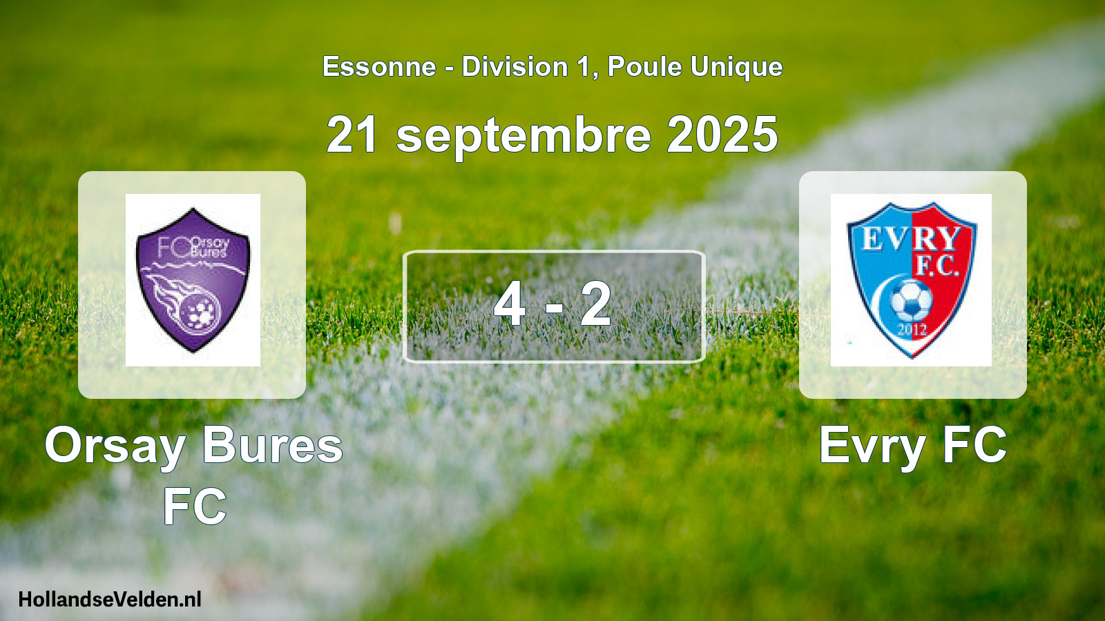 Match joué: Orsay Bures FC - Evry FC 4 - 2 (21 septembre 2025)