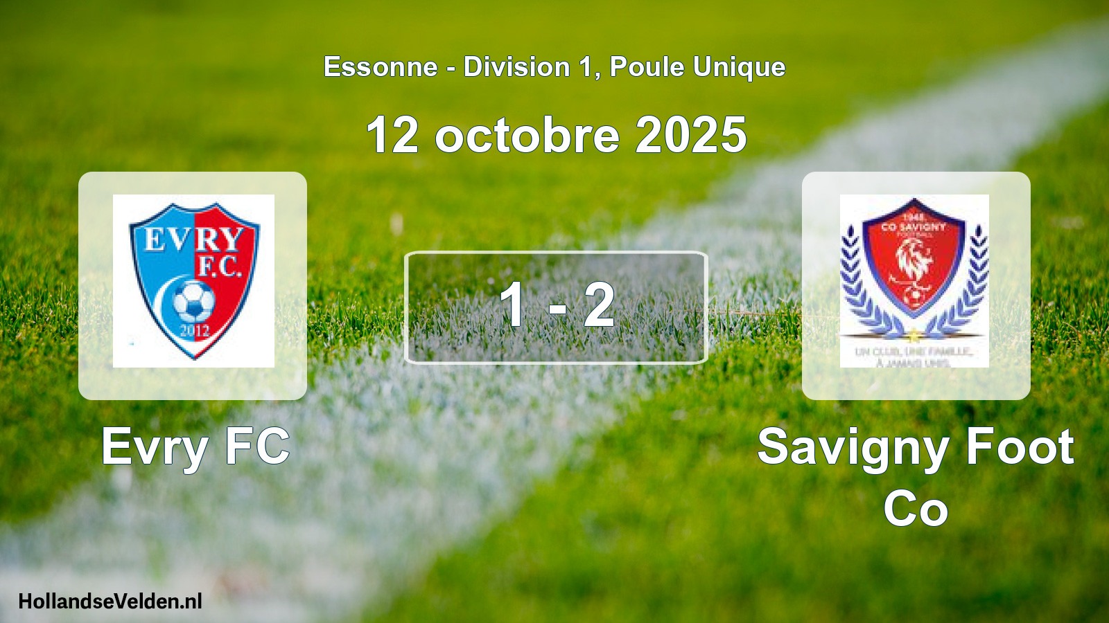 Match joué: Evry FC - Savigny Foot Co 1 - 2 (12 octobre 2025)