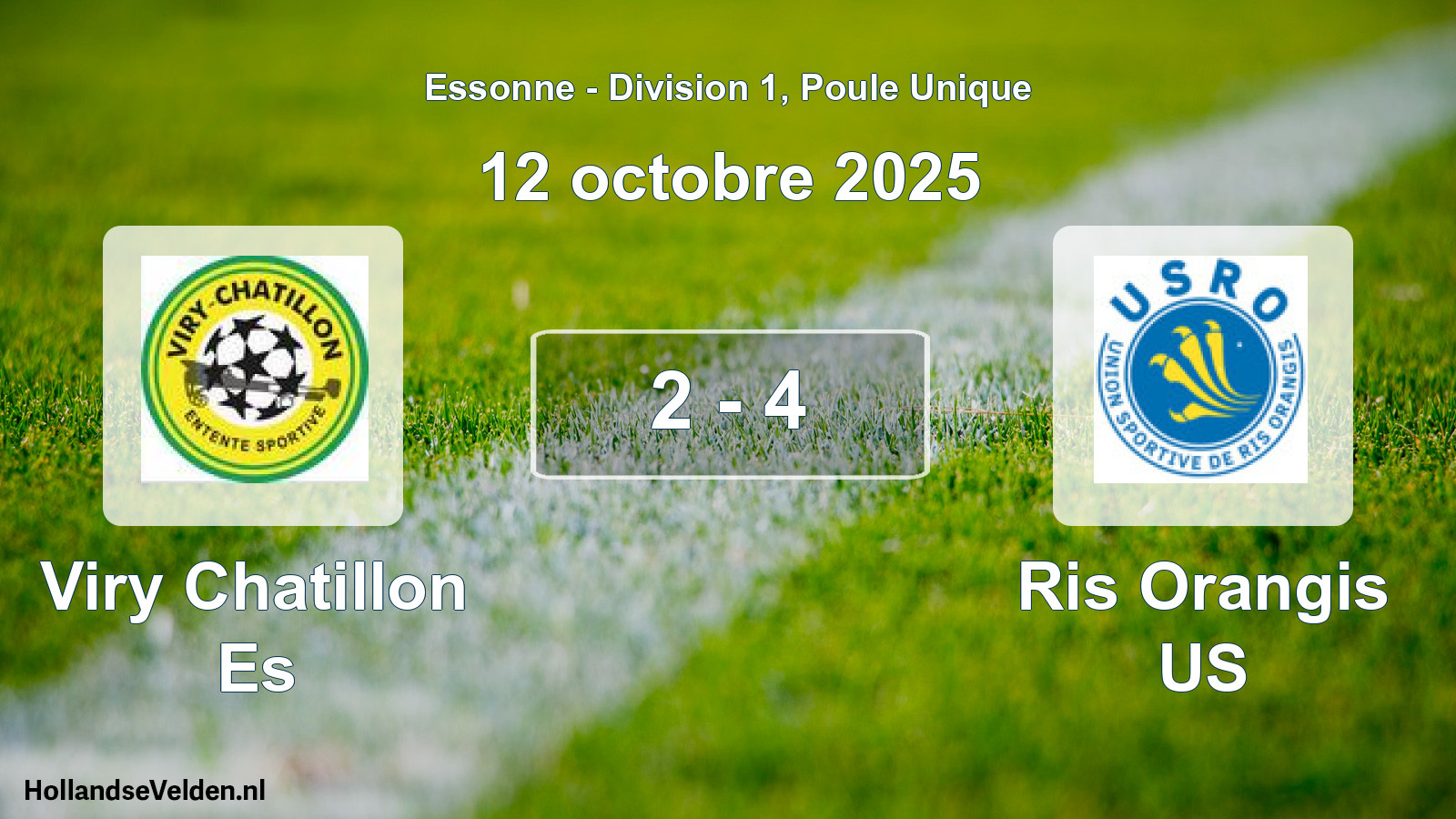 Match joué: Viry Chatillon Es - Ris Orangis US 2 - 4 (12 octobre 2025)