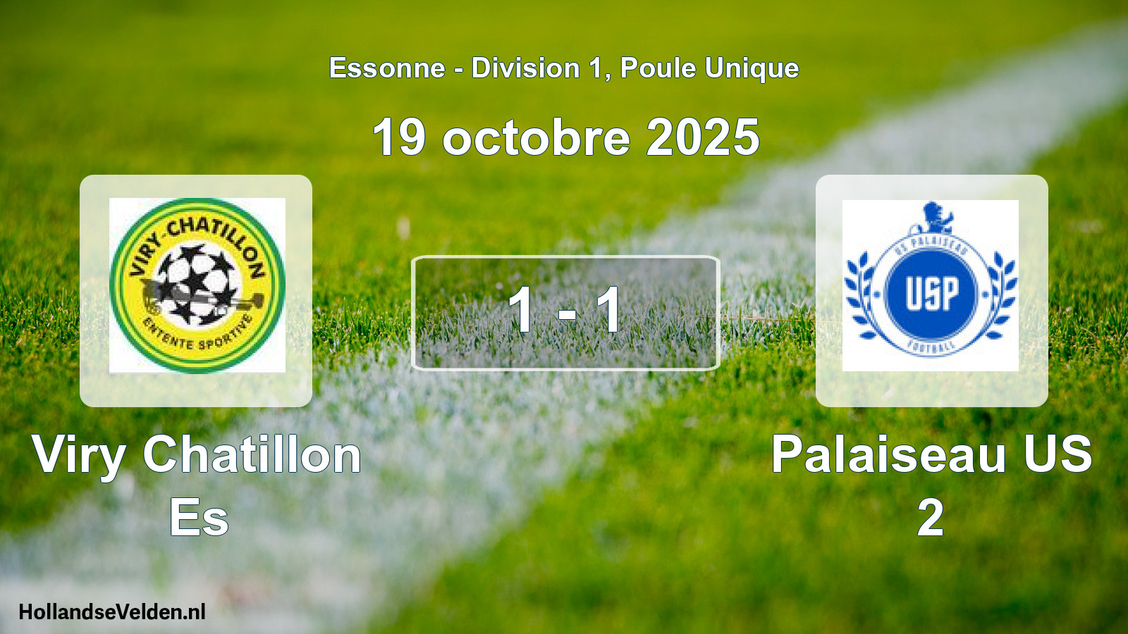 Gespeelde wedstrijd: Viry Chatillon Es - Palaiseau US 2 1 - 1 (19 oktober 2025)