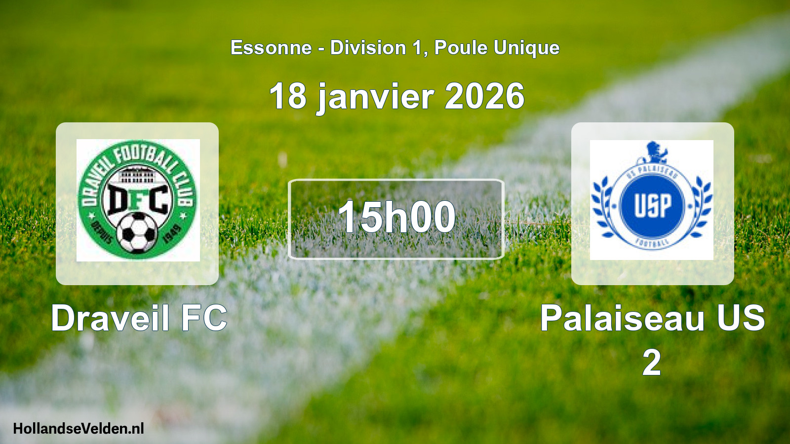 Geplande wedstrijd: Draveil FC - Palaiseau US 2 (18 januari 2026)