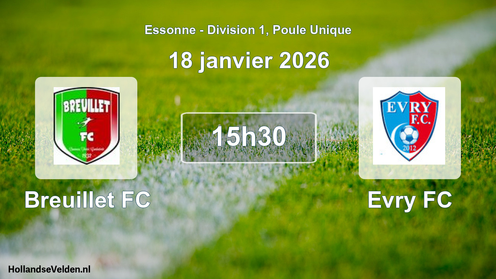Scheduled Match: Breuillet FC - Evry FC (18 January 2026)