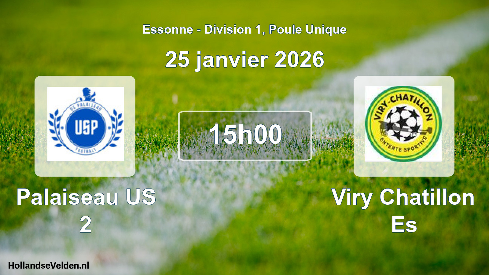 Geplande wedstrijd: Palaiseau US 2 - Viry Chatillon Es (25 januari 2026)