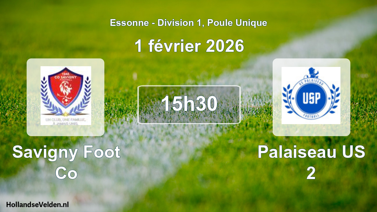 Geplande wedstrijd: Savigny Foot Co - Palaiseau US 2 (1 februari 2026)