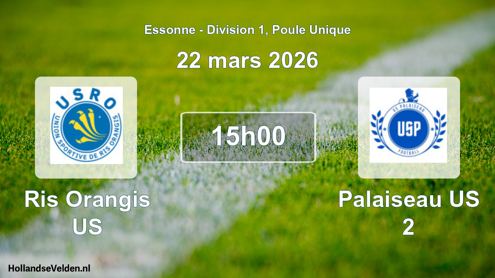 Scheduled Match: Ris Orangis US - Palaiseau US 2 (22 March 2026)