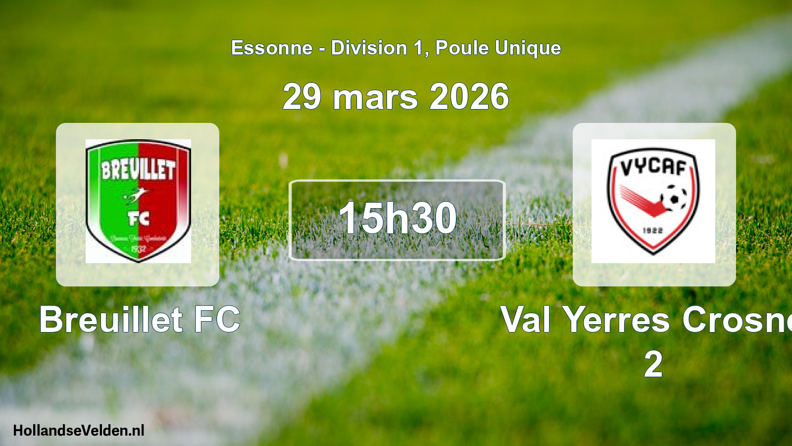 Scheduled Match: Breuillet FC - Val Yerres Crosne 2 (29 March 2026)