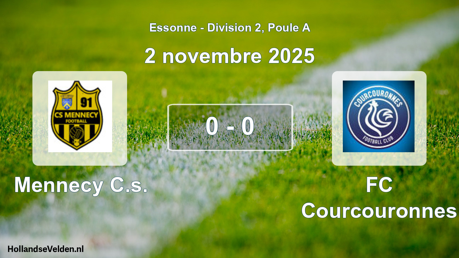 Gespeelde wedstrijd: Mennecy C.s. - FC Courcouronnes 0 - 0 (2 november 2025)