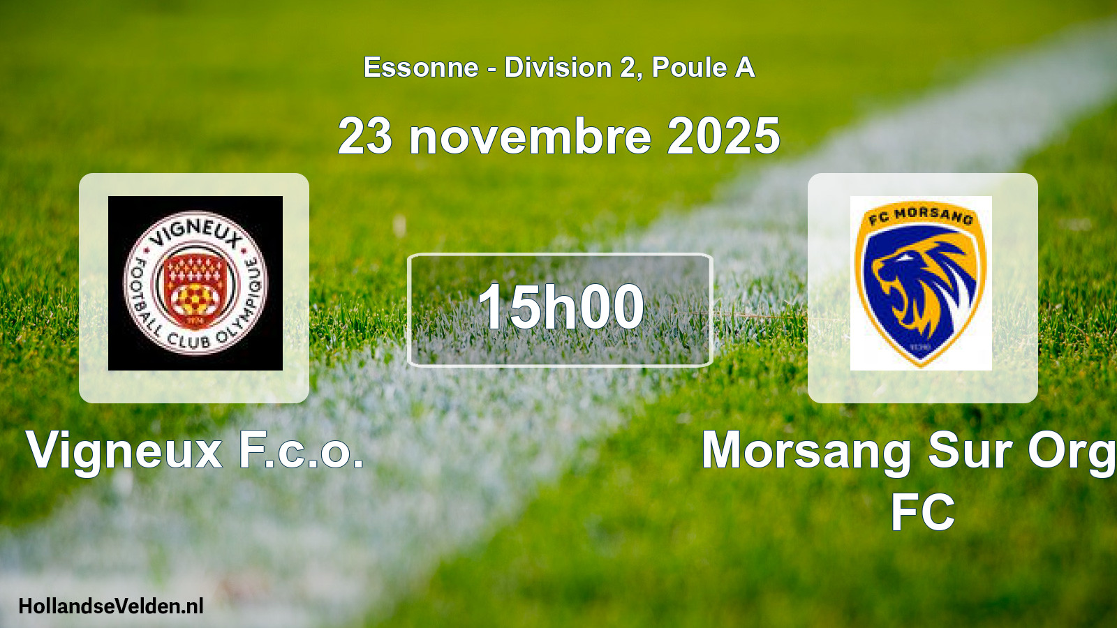 Geplande wedstrijd: Vigneux F.c.o. - Morsang Sur Orge FC (23 november 2025)