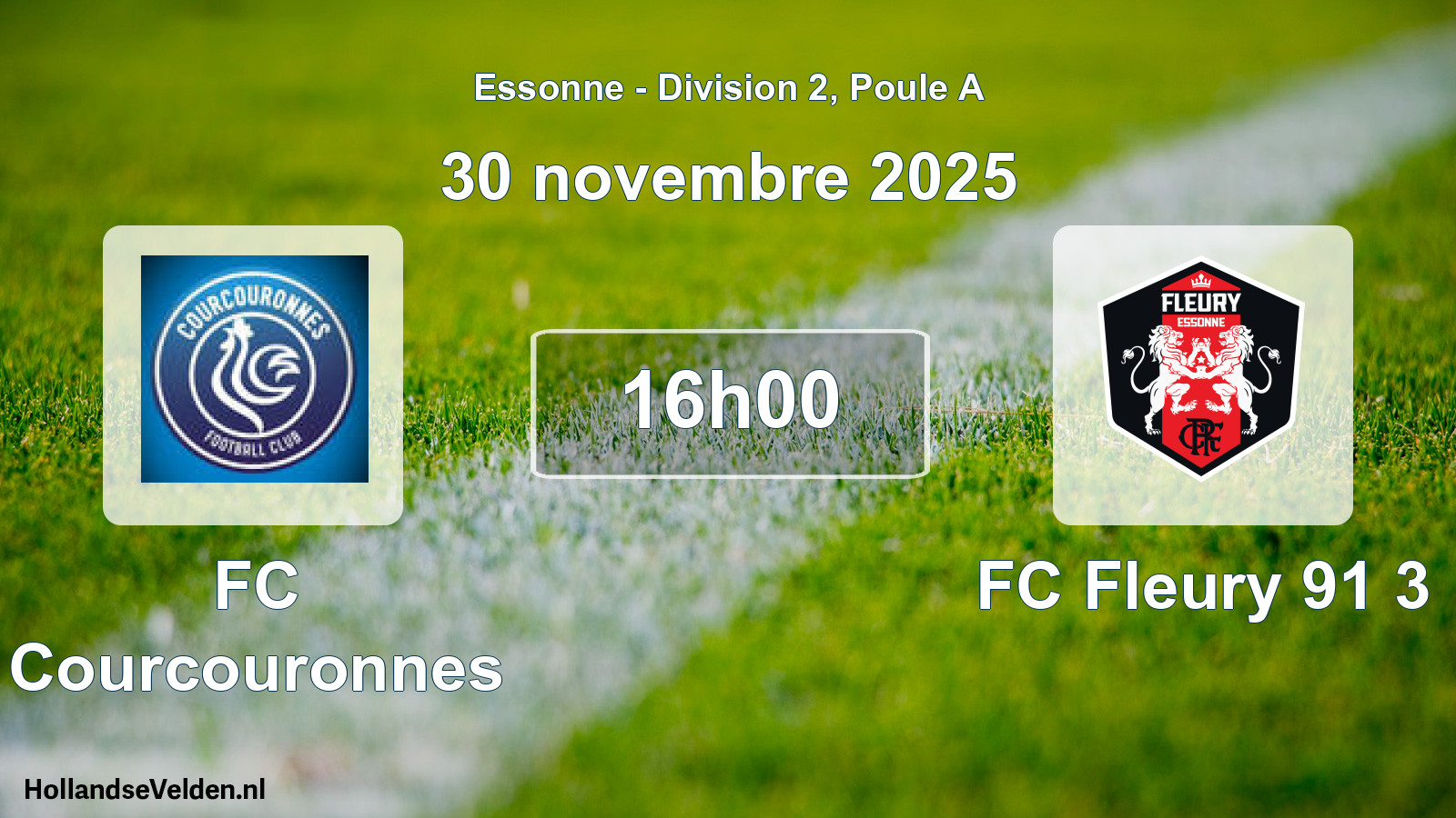 Scheduled Match: FC Courcouronnes - FC Fleury 91 3 (30 November 2025)