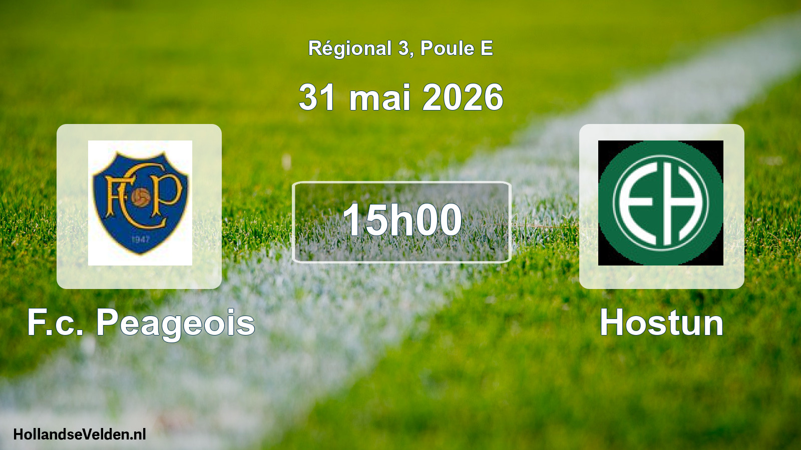 Scheduled Match: F.c. Peageois - Hostun (31 May 2026)