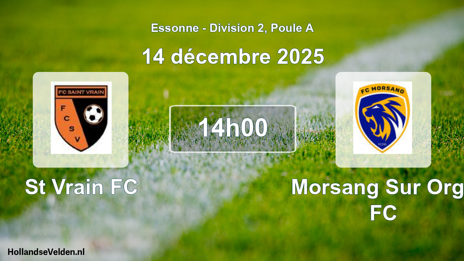 Geplande wedstrijd: St Vrain FC - Morsang Sur Orge FC (14 december 2025)