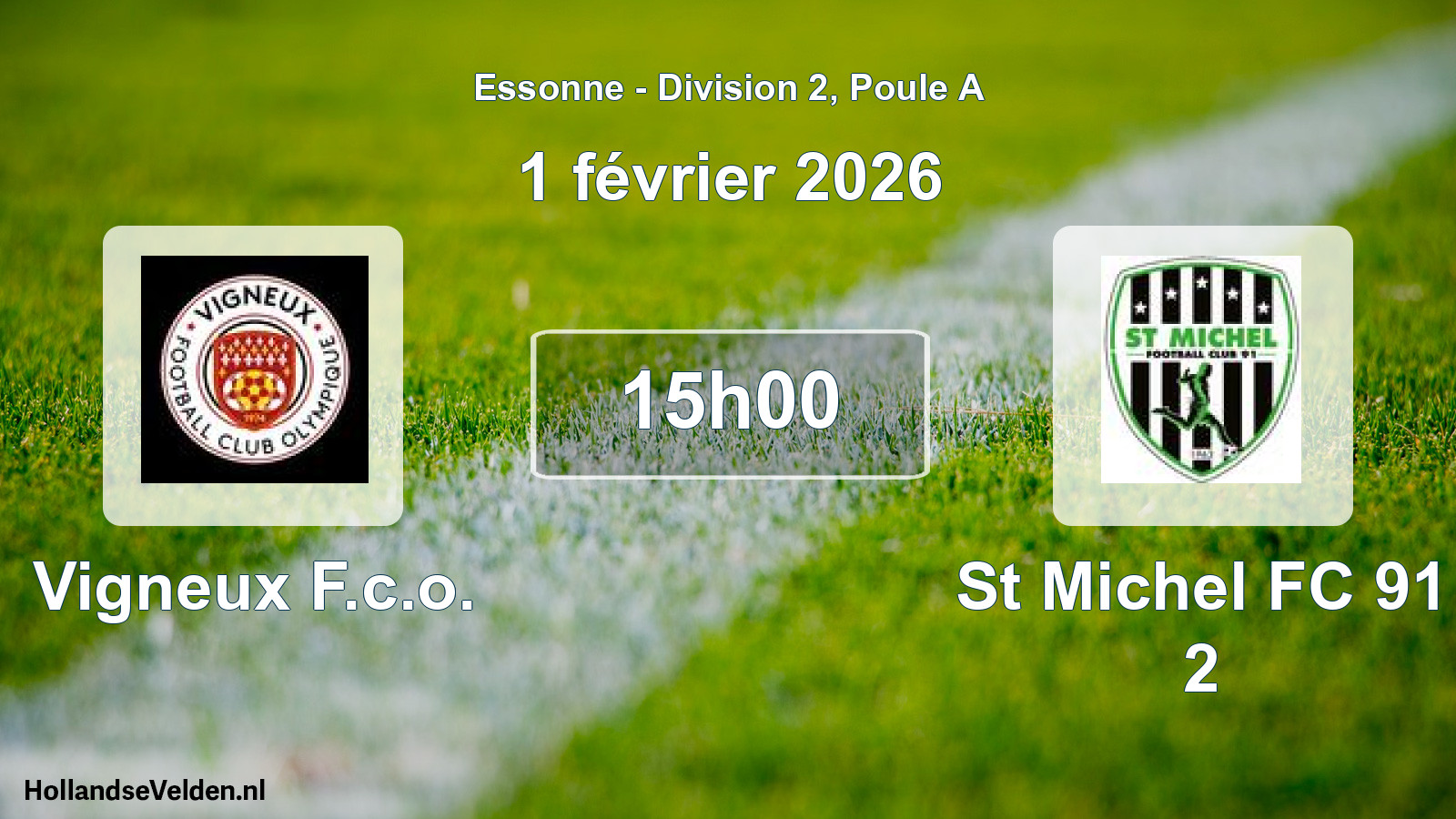 Geplande wedstrijd: Vigneux F.c.o. - St Michel FC 91 2 (1 februari 2026)