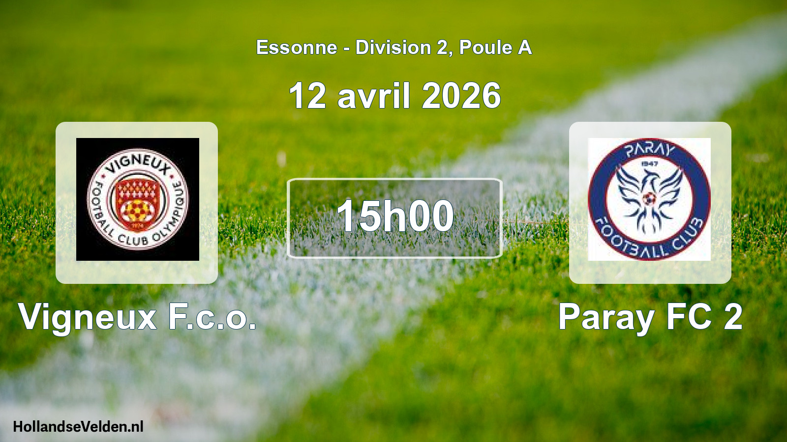 Geplande wedstrijd: Vigneux F.c.o. - Paray FC 2 (12 april 2026)