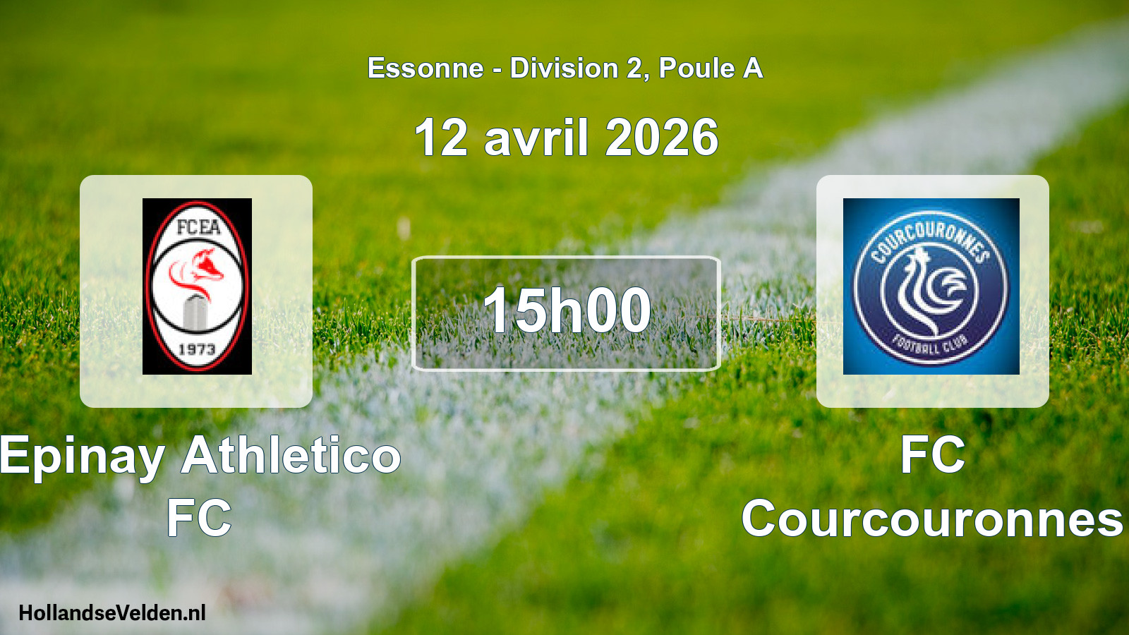 Match programmé: Epinay Athletico FC - FC Courcouronnes (12 avril 2026)